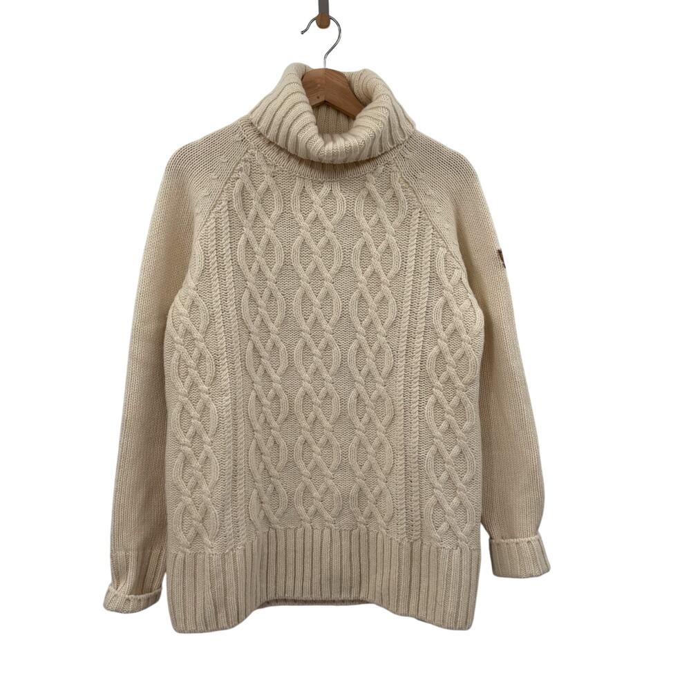 fjall raven ovikcable knit roller neck sweater